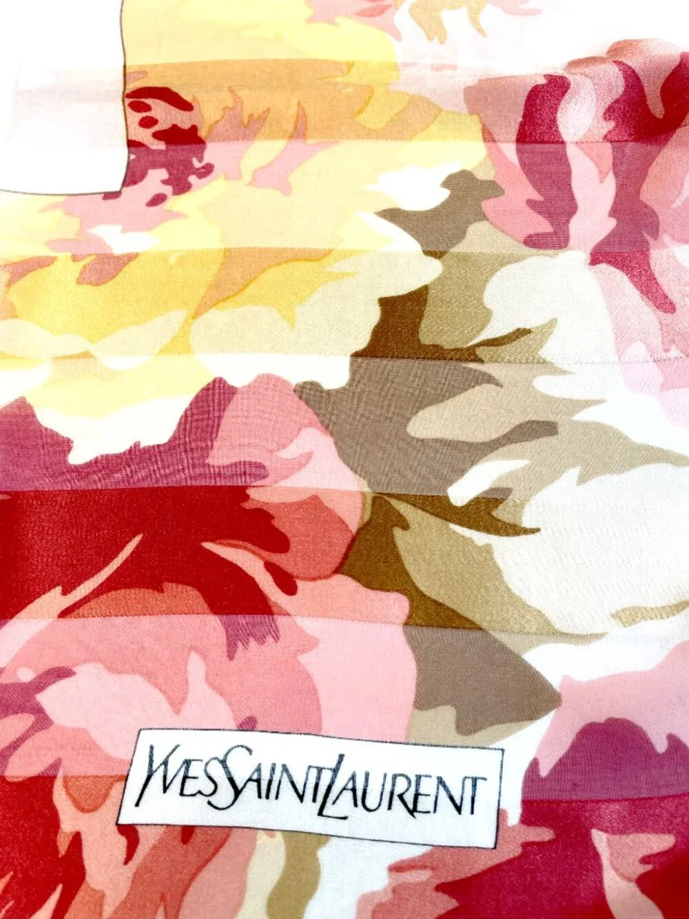 Vintage Yves Saint Laurent Silk Chiffon Scarf